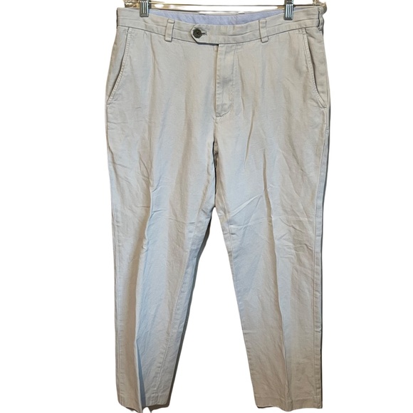 Brooks Brother Irish Linen Cotton Blend Light Baby Blue Chino Pants - Picture 1 of 9
